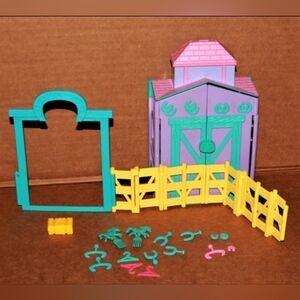 VINTAGE POLLY POCKET Horse Stable & Accessories Barn Playset